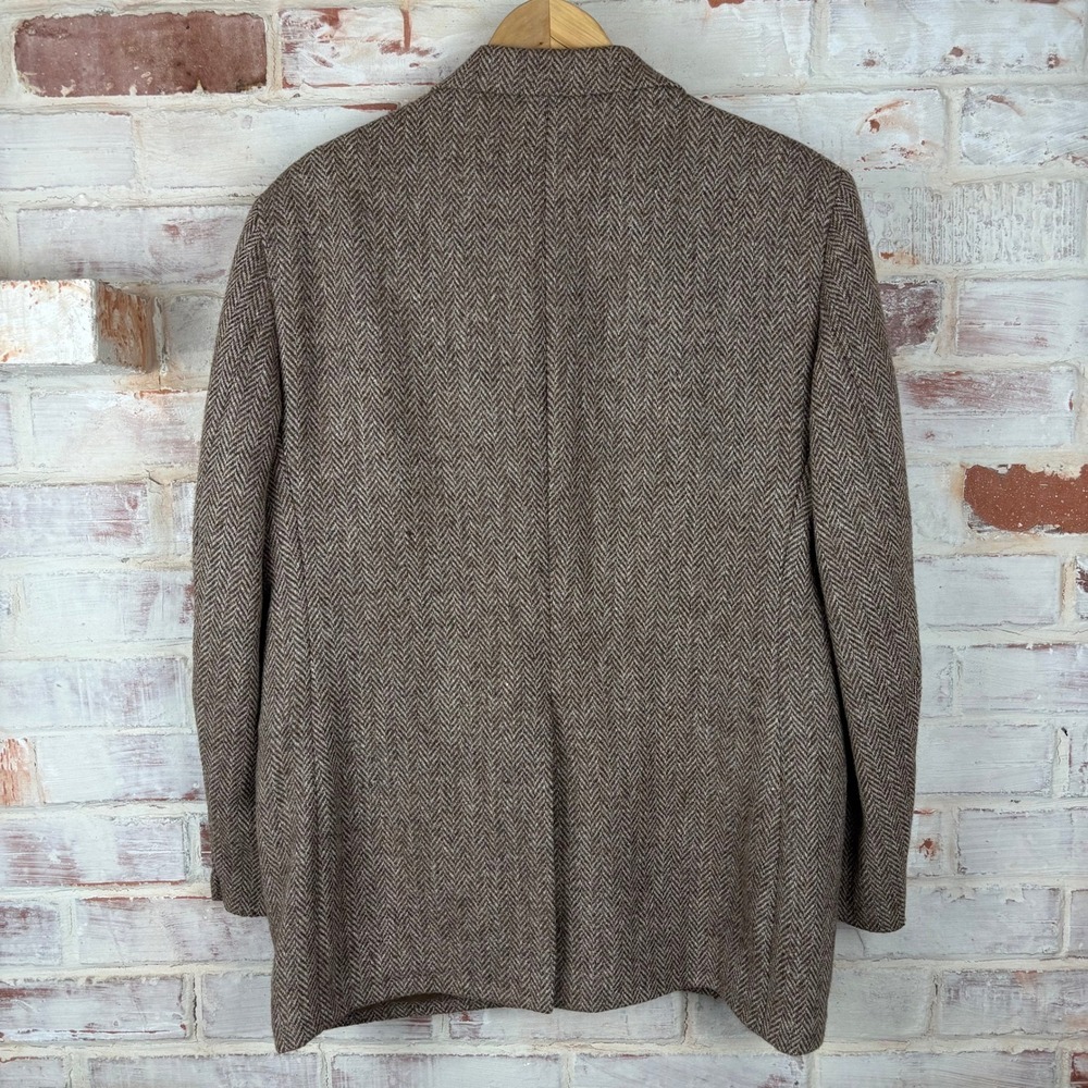 Harris Tweed 100% Scottish Wool Blazer Herringbone Heritage Tailored Old Money - Picture 3 of 16